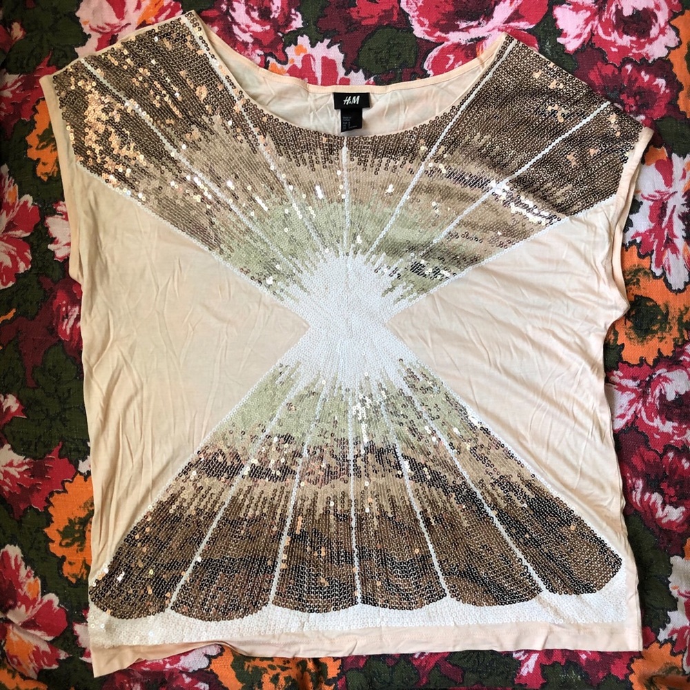 Metallic sparkle top
